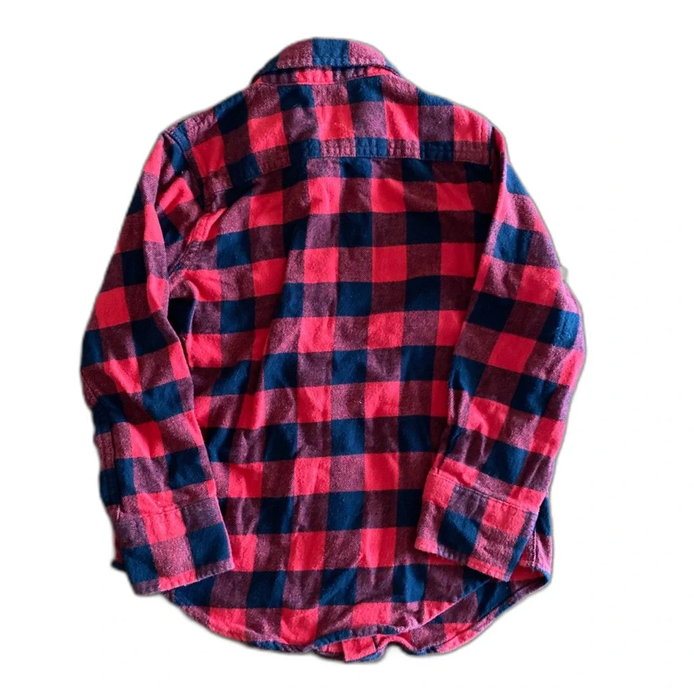 Gap Red & Black Buffalo Plaid Collared Shirt Boys' XS